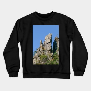 Bodetal, rock, cliff, cliff, Thale, Harz, Germany, autumn Crewneck Sweatshirt